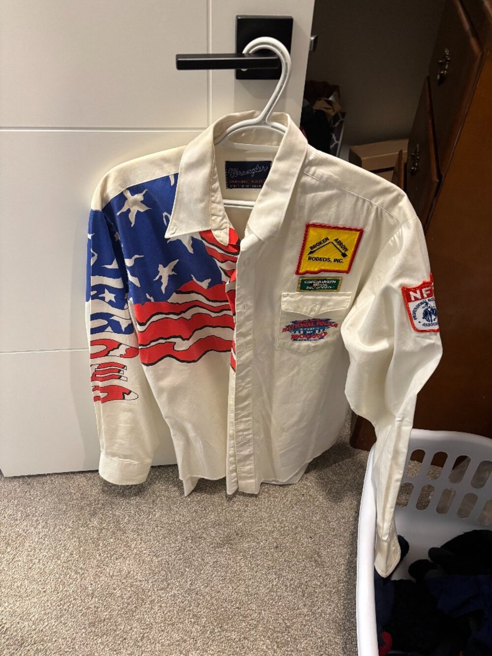 Fabulous Vintage Wrangler Rodeo Sponsor Shirt